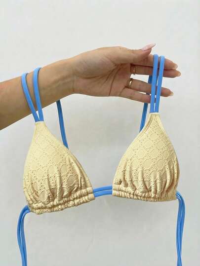 Costavie Women's Elegant Vacation Swimsuit Top, Halter Neck Wireless Design