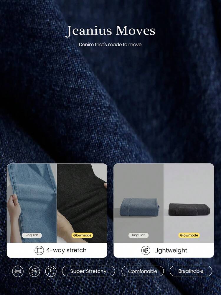 4" Luxe PimaSoft Confident Strides Breathable Denim Wash Crossover Waist Butt-Lifting Seam Shorts Daily Casual Summer Wear