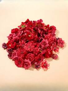 SHEIN 这款红色系列人造花共有 24/48 支，色彩饱满，花型丰富，可用于婚礼装饰、家居装饰、DIY 发饰、礼盒装饰，适合节日、派对等场合，营造氛围。 - 紅色 - 查看 9