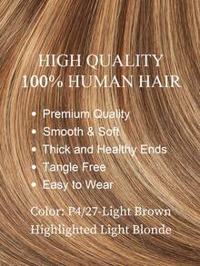 60 lọn tóc nối dạng băng dính, 100% tóc thật #P4/27, màu nâu trung bình và vàng nhạt, kiểu tóc thẳng, dài từ 14-22 inch. Tóc nối mềm mượt, liền mạch, vô hình, chất lượng cao, dày dặn, khỏe mạnh, phù hợp cho tóc mỏng và sử dụng tại salon. - SP4/27 - Xem 6
