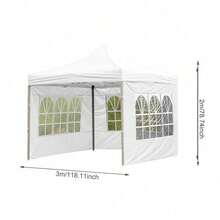 1 Piece Of Cold Proof Transparent Sunshade Tarpaulin, Outdoor Four Legged Umbrella Fence Tent. The Product Only Includes The Surrounding Fabric Of The Tent And Does Not Include The Top And Bracket. - Roman Window-3M - View 6
