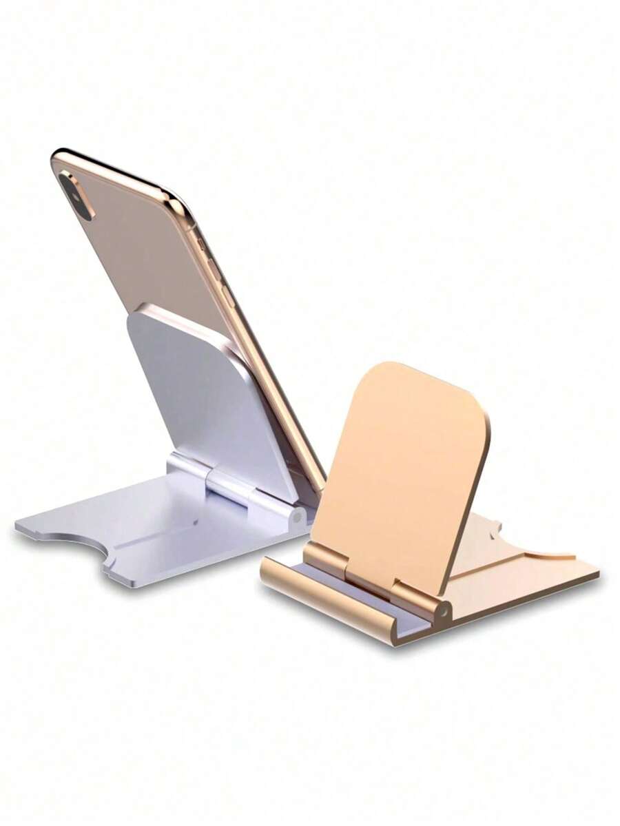 1 Foldable, Compact, Multi-Angle Adjustable Rotating Slouchy Desktop Stand, Universal Phone And Tablet Holder - Multicolor - View 1