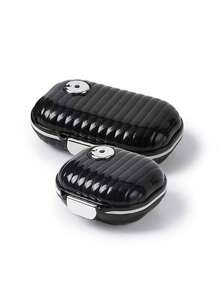 1/2个便携式每周药盒旅行药盒7天隔层可拆卸盖子密封防潮维生素储存盒每日补充剂收纳盒 - 彩色 - 查看 6