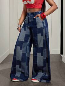 Slaydiva Women's Casual Denim Jeans - Blue - View 3