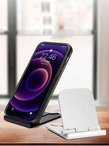 1 Foldable, Compact, Multi-Angle Adjustable Rotating Slouchy Desktop Stand, Universal Phone And Tablet Holder - Multicolor - View 12