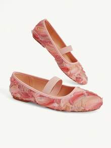 CUCCOO CHICEST 女士百搭时尚平底鞋，适合日常穿着 - 粉色 - 查看 4