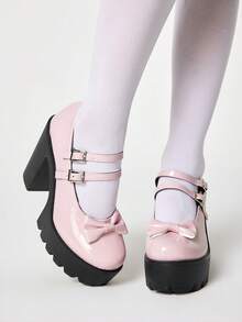 粉色亮皮蝴蝶結