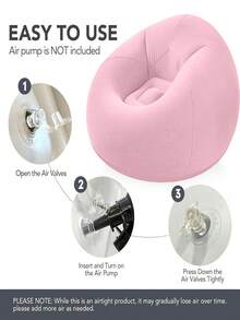 1 Inflatable Slouchy Sofa Chair, Foldable And Portable, A Soft And Comfortable Bean Bag Sofa Suitable For Indoor/Outdoor Use - Multicolor - View 3