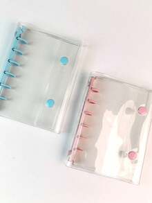 A7透明便携式文件袋，双扣设计，可收纳精美照片，可用作相册、省钱文具、笔记本、贴纸簿、办公用品等。 - 彩色 - 查看 2