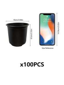 Plastic Flower Pot, Resin Round Garden Planter, Suitable For Seedlings And Flowers, Durable Lawn And Gardening Tool, Practical Spring Essentials - Multicolor - View 9