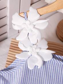 SHEIN Đầm hai dây họa tiết hoa 3D dành cho bé gái tuổi teen, thích hợp mặc hàng ngày hoặc dự tiệc, mùa xuân/hè/thu. - Màu xanh lam - Xem 5