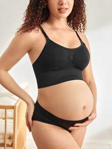 Moonlight&Mama 3pcs Maternity Seamless Solid Color Nursing Bras - Multicolor - View 6