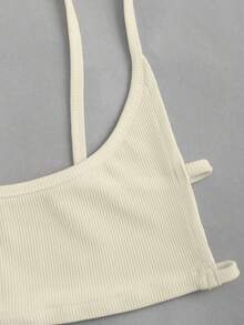EgrlEra Women's Casual Versatile Backless Cropped Camisole Top - Apricot - View 4