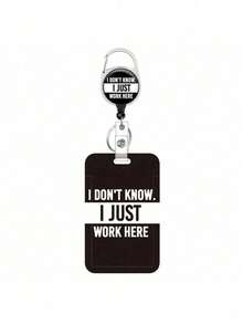 1 pieza Funda para tarjeta de identificación con carrete retráctil y hebilla de fácil extracción, portabadge con llavero para el trabajo - Multicolor - Ver 8