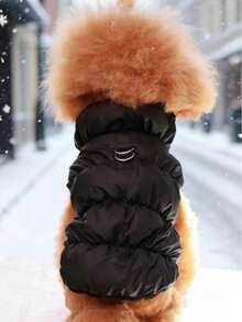 3-Layer Thick Warm Pet Dog Jacket Coat For Small/Medium Dogs, 8 Color Options, Autumn/Winter - Black - View 4