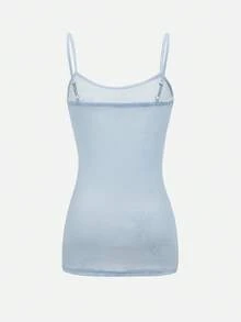 Swim Mod Women's Starfish Applique Fitted Camisole Dress Swimsuit Cover Up Beach Vacation 2 Pieces Set Hot Pink Aqua Blue Summer Tropical - Multicolor - View 4