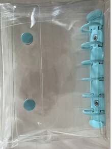 A7透明便携式文件袋，双扣设计，可收纳精美照片，可用作相册、省钱文具、笔记本、贴纸簿、办公用品等。 - 彩色 - 查看 4