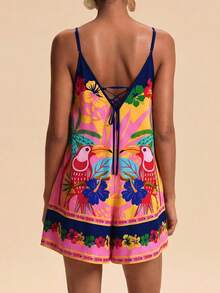 Travachic Mono holgado estampado tejido para mujer - Multicolor - Ver 2