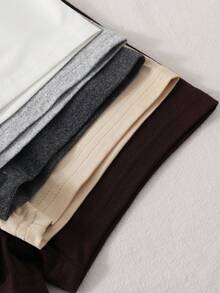 SHEIN Playful Pals 10 cái/5 bộ quần áo trẻ sơ sinh/trẻ chập chững bé trai mặc thường ngày màu trơn cổ tròn tay ngắn áo phông và quần đùi đen trắng mùa hè đồng bộ gia đình - Nhiều màu - Xem 6