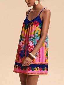 Travachic Mono holgado estampado tejido para mujer - Multicolor - Ver 6