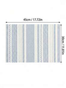Cirelle 1 件装现代简约方形餐垫，采用耐热、加厚、耐用的 PVC 材质，尺寸为 30 英寸 x 45 英寸。适用于酒店、餐厅和家庭，也可作为装饰品使用。 - 彩色 - 查看 3