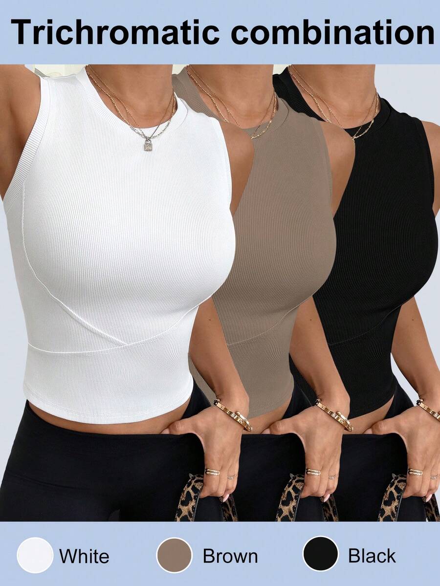 Velisys Áo tank top yoga tối giản cơ bản dành cho nữ - Nhiều màu - Xem 1