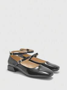 CUCCOO BIZCHIC Women's Buckle Design Fashionable High Heels For Daily Wear - Black - View 3