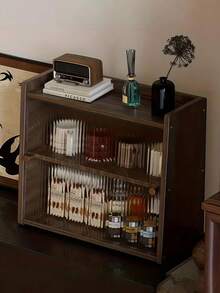 1 pieza Estantería multifuncional de bambú para cocina, estante para especias de color marrón claro, diseño de ahorro de espacio para decoración del hogar, bar, balcón, organizador de madera natural moderna - Multicolor - Ver 3
