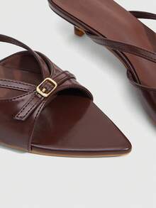 CUCCOO SZL Sandal Wanita Modis dan Elegan dengan Ujung Lancip untuk Beraktivitas. Sepatu Hak Tinggi untuk Pesta dan Sepatu Musim Panas. - Coklat - View 6