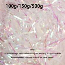 100g, 150g,500G Gift Wrapping Filler Paper Shreds, Suitable For Wedding, Valentine's Day, Halloween, Father's Day, Mother's Day Parties, Decorations, Crinkle Paper Raffia Delicate Gift Protection - colorful - View 4