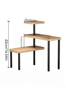 3-Layer Wooden Corner Storage Rack-Space-Saving, Rotatable Kitchen Countertop Organizer | Very Suitable And Kitchen Countertop Organizer, Suitable For Holidays And Gifts, Easy To Assemble, Durable Structure, Simple Style Design, Kitchen Organizer And Storage Rack Ornaments, Seasoning Bottles, Etc., Multifunctional Design, Ample Storage Space, Storage And Storage - Multicolor - View 8