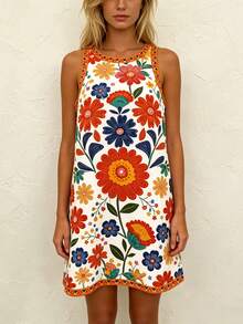 Vaclyn 女士碎花休闲派对旅行连衣裙 - 彩色 - 查看 3