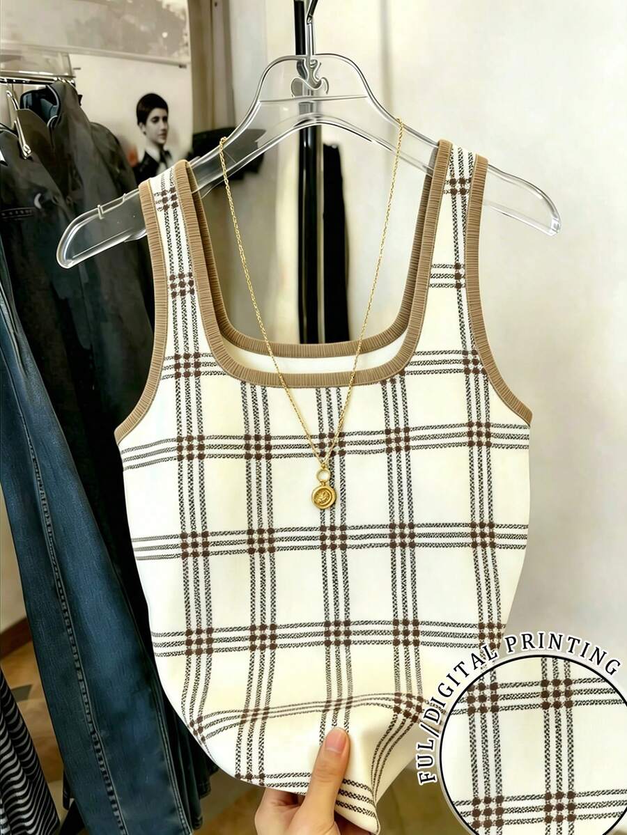 Resyla 女士格子休闲百搭日常上衣 - 彩色 - 查看 1