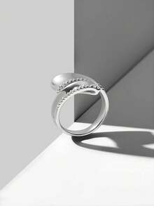 MOTF PREMIUM Nhẫn thời trang cao cấp đính kim cương, thiết kế riêng theo sở thích cá nhân. - Bạc - Xem 6