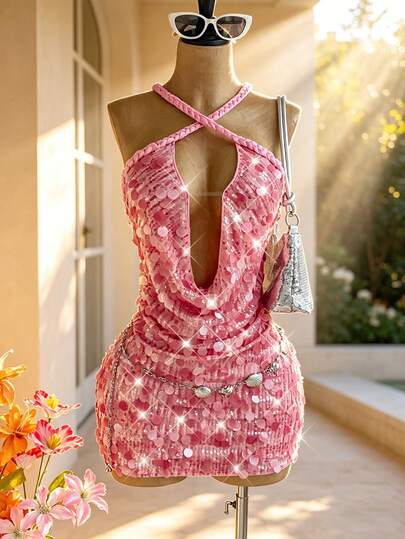 Soleia Bộ áo hai dây đính sequin tua rua mới, thích hợp cho lễ hội âm nhạc, tiệc tùng, lễ hội Trung Hoa, hội nghị thường niên, phong cách Bohemian, Boho, lãng mạn, hoa lá, kỳ nghỉ, tiệc hoa.