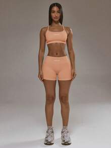 Sports Set: Sports Bra With A Racerback And Leggings With A Ruched Back. Autumn And Winter Activewear Set For Padel, Gym, Training. - Army Green - View 10