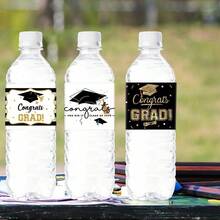 Seasonal Themed Bottle Stickers For Graduation Party, 40 Pieces, 2026 Graduation Party Decorations & Supplies - Multicolor - View 4