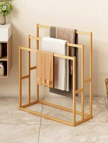 1 Pieza Toallero de Tres Capas Moderno y Sencillo, Toallero de Baño Independiente - Toallero de Suelo Resistente para Baño & Piscina, Estante de Almacenamiento Multifuncional Ahorrador de Espacio, Adecuado para Uso Interior/Exterior, Estante de Almacenamiento Fácil de Instalar, - Multicolor - Ver 2