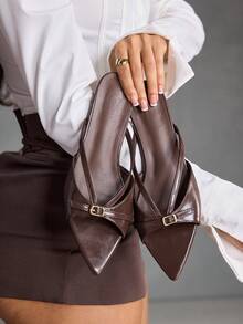 CUCCOO SZL Sandal Wanita Modis dan Elegan dengan Ujung Lancip untuk Beraktivitas. Sepatu Hak Tinggi untuk Pesta dan Sepatu Musim Panas. - Coklat - View 10