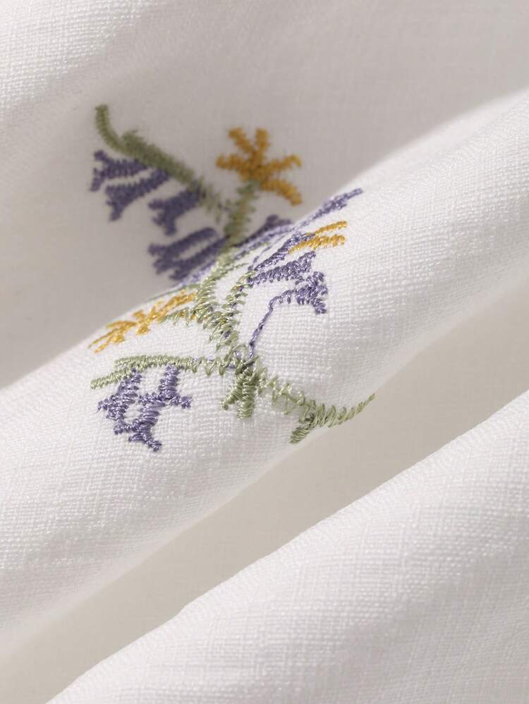 Casual Vacation Style Embroidered Long Dress For Women, Spring & Summer