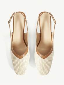CUCCOO CHICEST Women's Buckle Design Fashion Daily Wear High Heel Sandals - Apricot - View 2