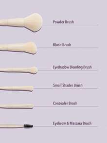 Pro Core Brush Kit 6 件式專業化妝刷軟刷組臉部刷、眼刷、眉刷、腮紅刷、高光刷便攜式旅行化妝刷化妝工具 品牌 美容 化妝 化妝品 適合女性與女孩 完美搭配夏季春季 Y2K 時尚 流行 生日 母親節禮物 假期 派對準備就緒 最佳顏色 - 米色 - 查看 5