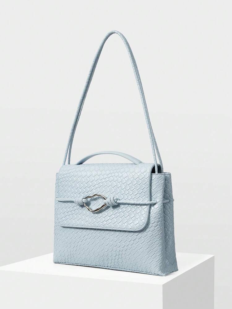 WOMEN'S FASHIONABLE CASUAL ELEGANT SHOULDER BAG WITH WOVEN EMBOSSED TEXTURE,LARGE CAPACITY,FOR COMMUTE, FOR SHOPPING,FOR DAILY