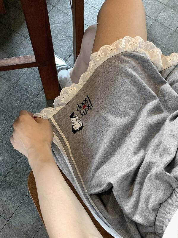 DAZY 女士休闲撞色印花短裤