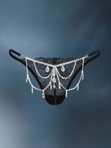 EmpressEnvy Quần lót hở lưng gợi cảm cho nữ khi đi chơi - màu đen - Xem 2