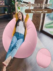 1 Inflatable Slouchy Sofa Chair, Foldable And Portable, A Soft And Comfortable Bean Bag Sofa Suitable For Indoor/Outdoor Use - Multicolor - View 6