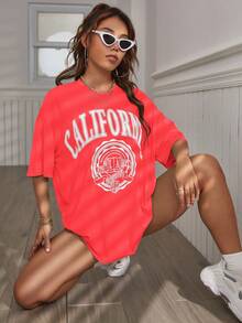 Unity Letter Graphic Drop Shoulder Tee Graphic Tees Women Topsy2k - Black - View 3