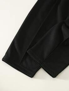 2件套婴儿/男婴春夏休闲时尚黑色条纹短袖T恤和裤子套装，男婴服装，男婴夏季服装，街头服饰 - 黑色 - 查看 6