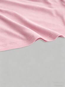 SHEIN ICON Tank Top Minimalis Kasual Warna Pink, Cocok Untuk Musim Panas, Atasan Musim Panas - Berwarna merah muda - View 3
