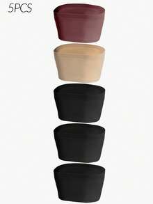 SHAPORA 2026 Hot Selling Women's Fashionable & Comfortable Minimalist Solid Color High Quality Seamless Camisole Bra 5-Pack - Multicolor - View 2